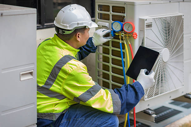 Professional Hvac technician working in Mead, WA